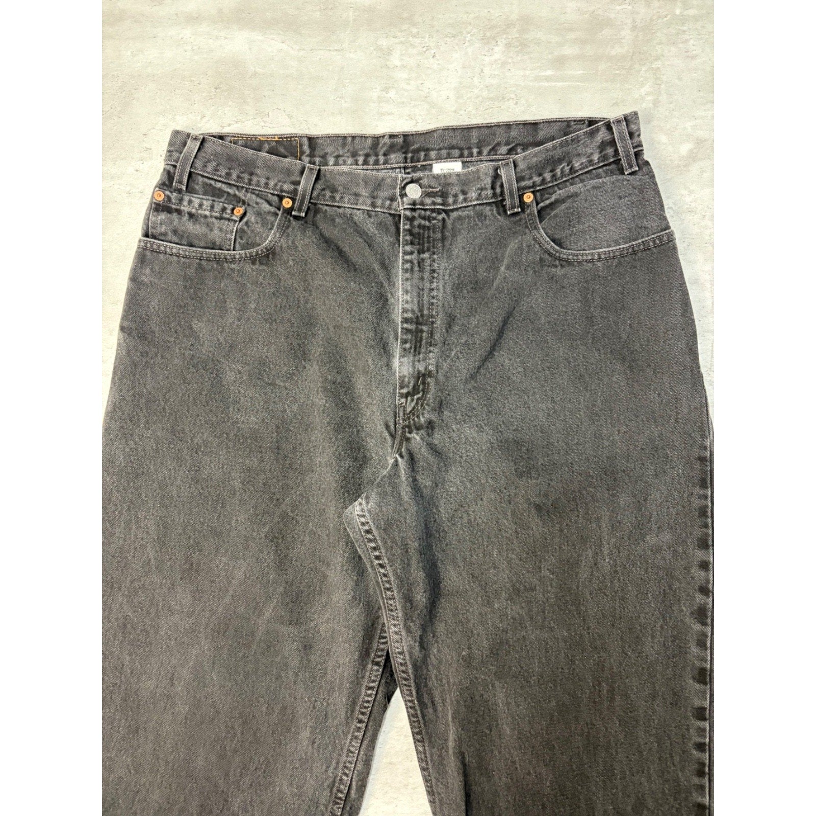 Vintage Levis 560 Red Tab Loose Fit Black Wash Denim Pants Size 39