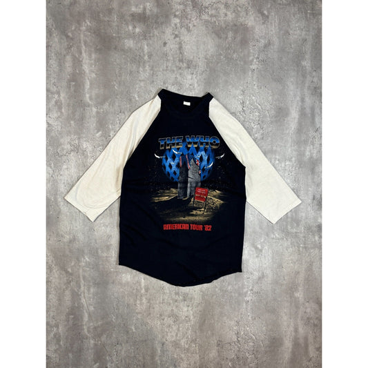 Vintage 1982 The Who American Tour Rock Music Raglan Band T-Shirt Size Large