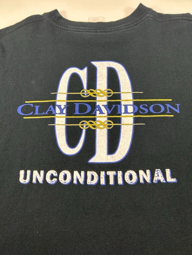 Vintage 1998 Clay Davidson Unconditional Wrestling Graphic T-Shirt Size XL