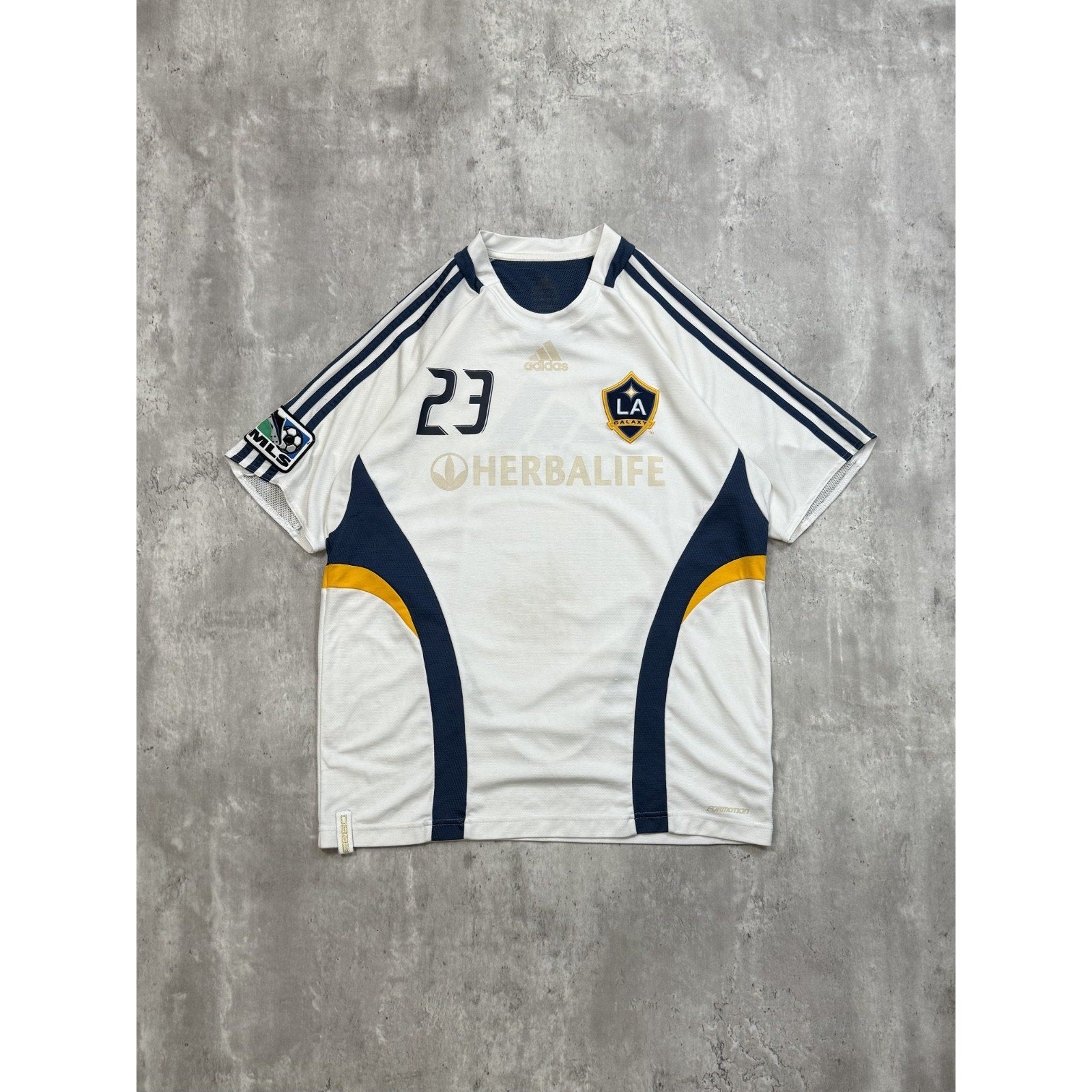 Vintage David Beckham #23 LA Galaxy MLS Retro Adidas Soccer Jersey Size Large