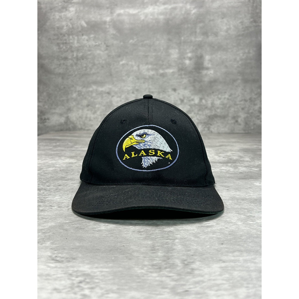 Vintage 90s Alaska Embroidered Bald Eagle Destination Snapback Hat OSFA