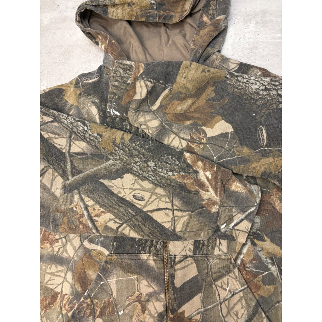 Vintage Outfitters Ridge Realtree Hardwoods Reversible Hooded Sweatshirt Size XL
