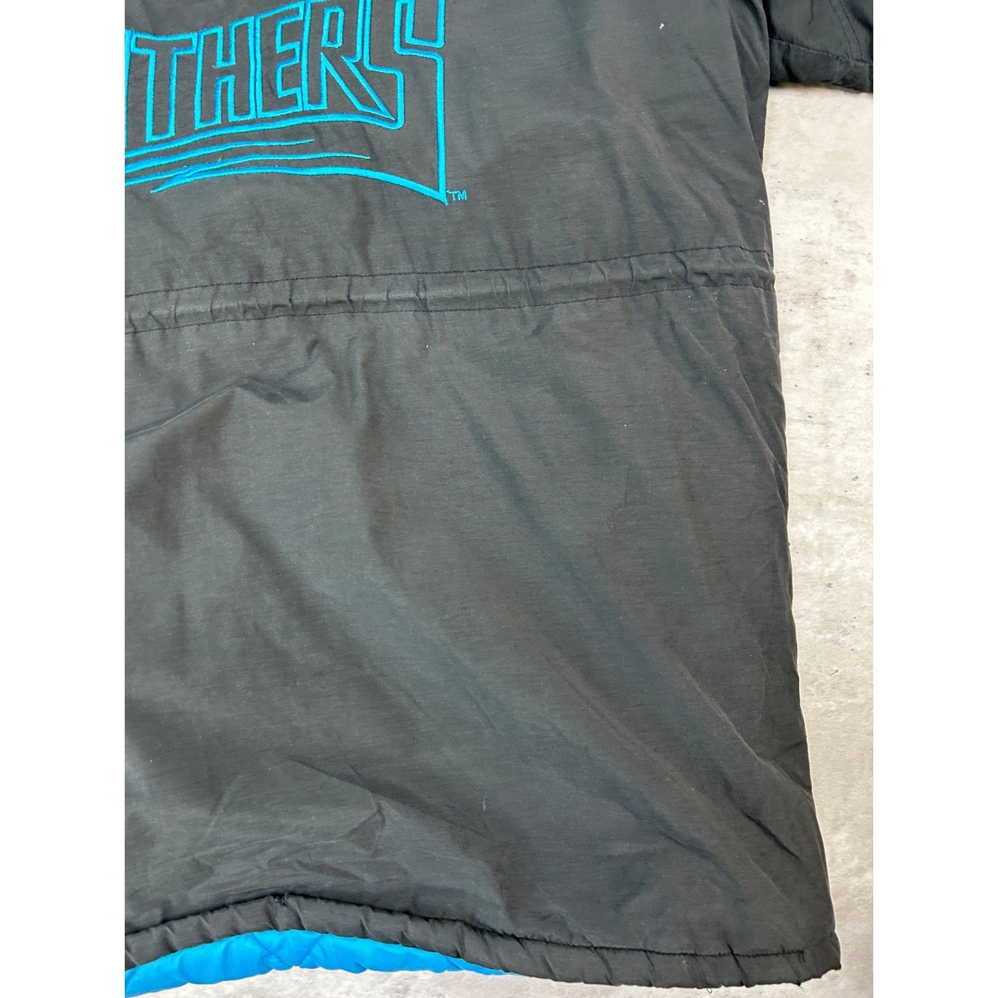 Vintage 90s Carolina Panthers NFL Reebok Insulated Long Jacket Jacket Size XL