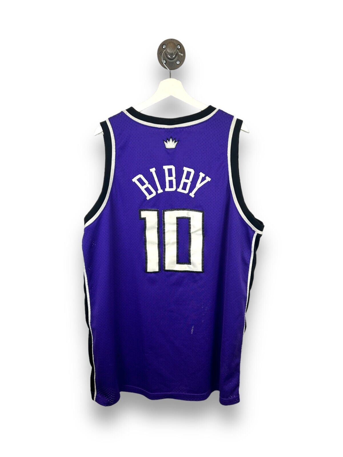 Vintage Mike Bibby #10 Sacramento Kings Swingman NBA Nike Jersey Size 2XL Purple