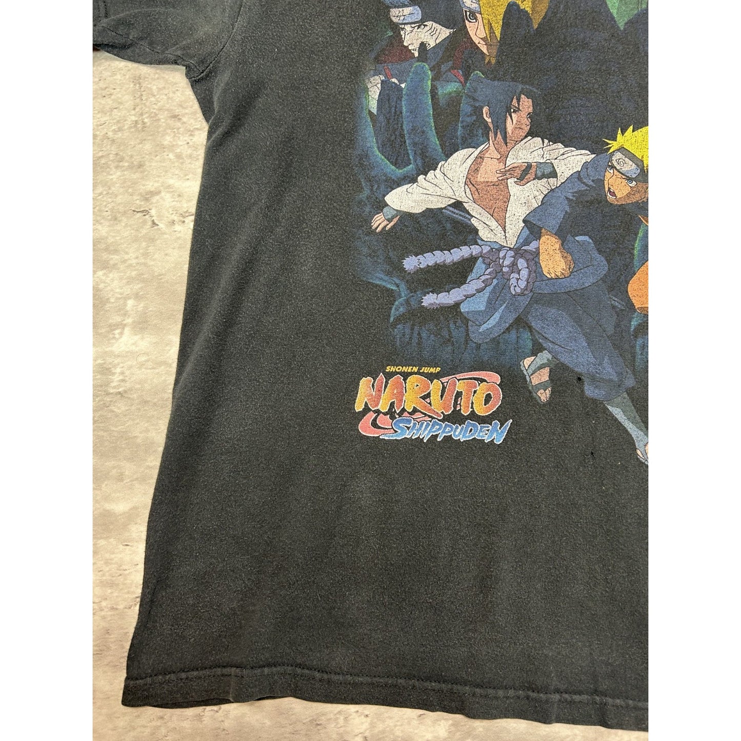 Vintage 2000s Naruto Shippuden Heroes Vs Villains Anime Promo T-Shirt Sz Medium