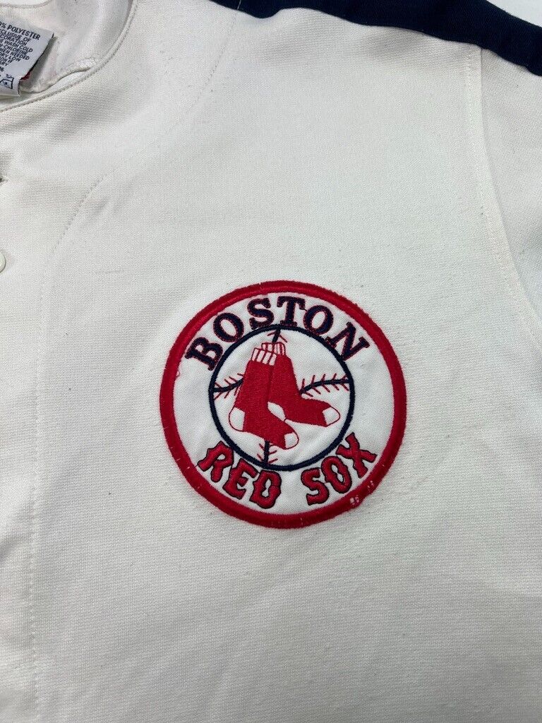 Vintage 90s Boston Red Sox MLB Stitched Logo Patch Jersey Size XL White