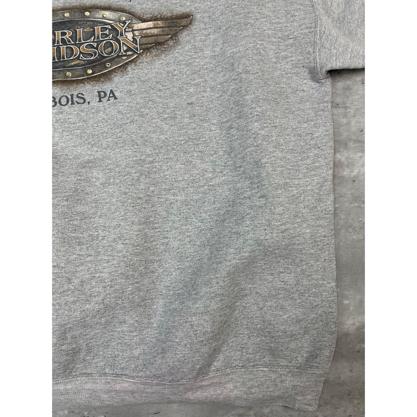 Harley Davidson Motorcycles Crest Graphic Sweatshirt Size 2XL Gray