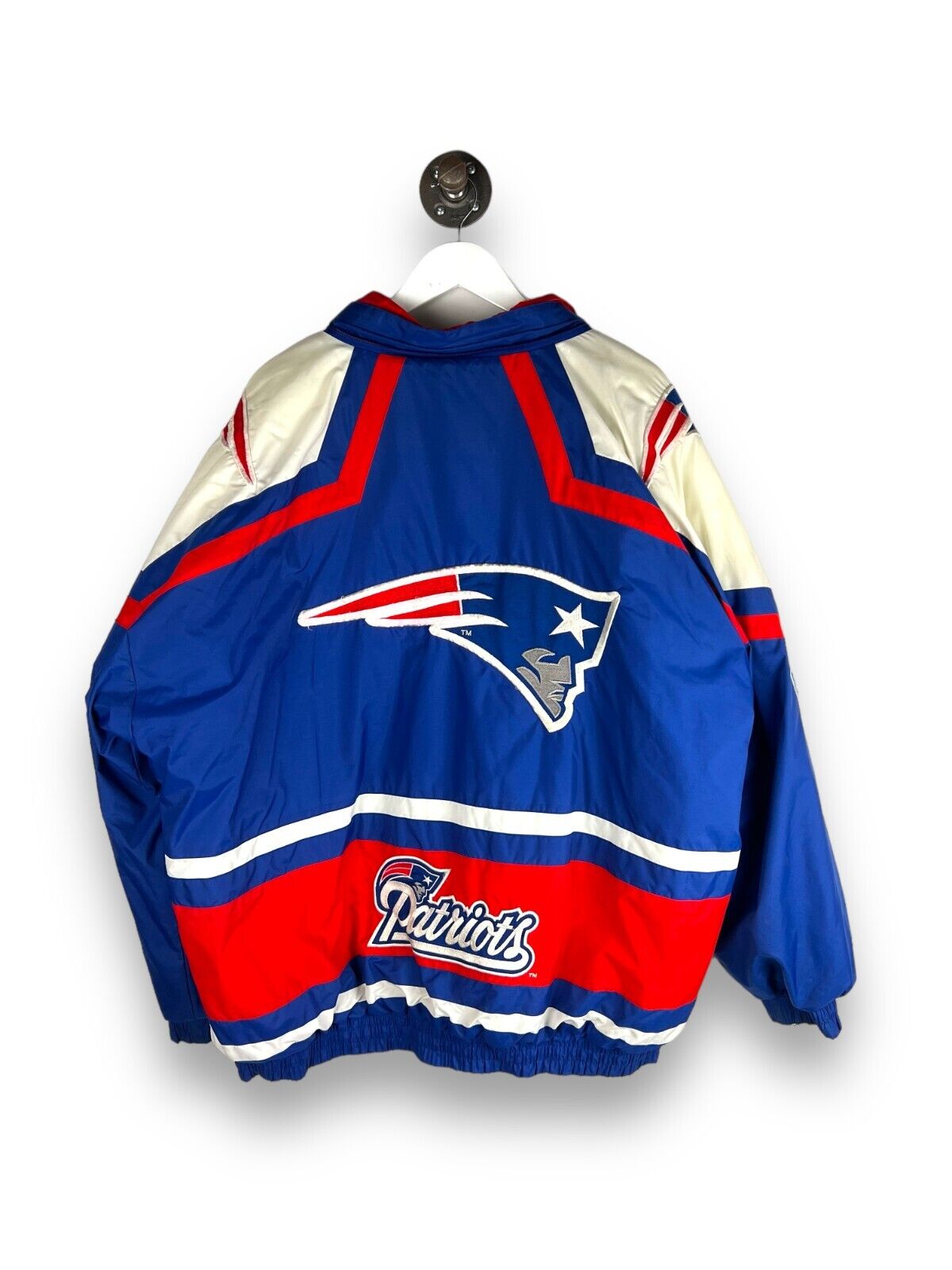 Vintage 90s New England Patriots NFL Full Zip Insulated Apex One Jacket Size XL