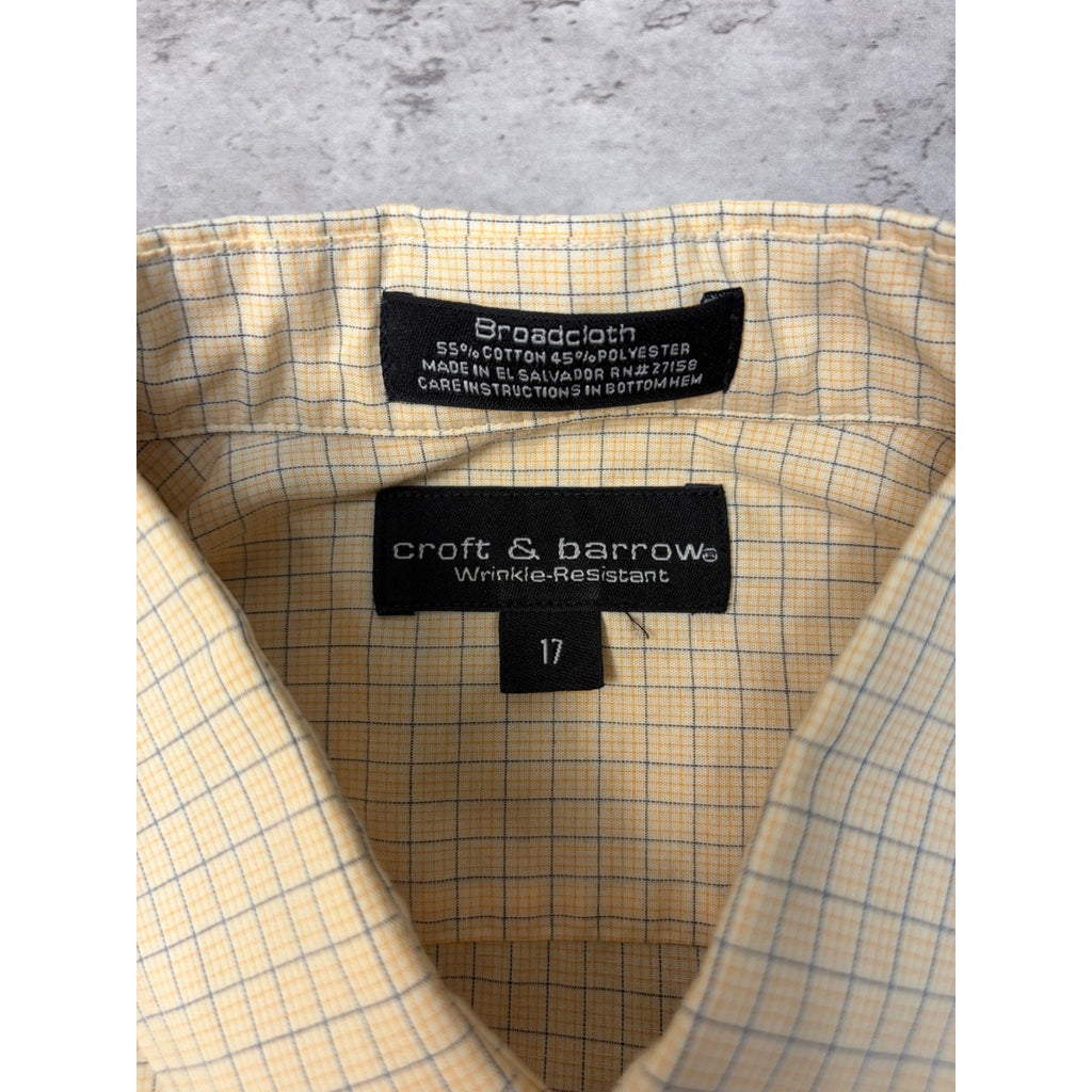 Croft & Barrow Plaid Single Pocket Reworked Cropped Button Up Shirt Size XL