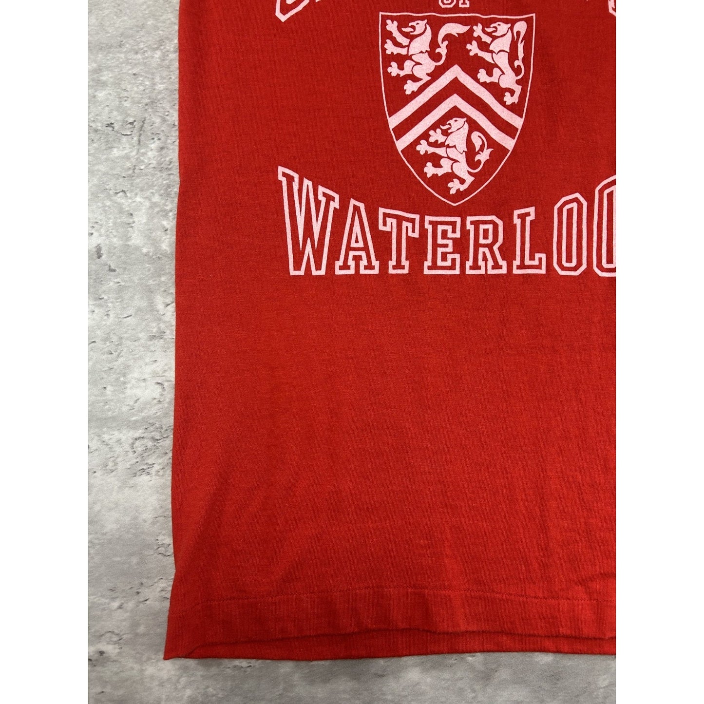 Vintage 70s/80s University Of Waterloo Collegiate Crest Football Jersey Sz Small