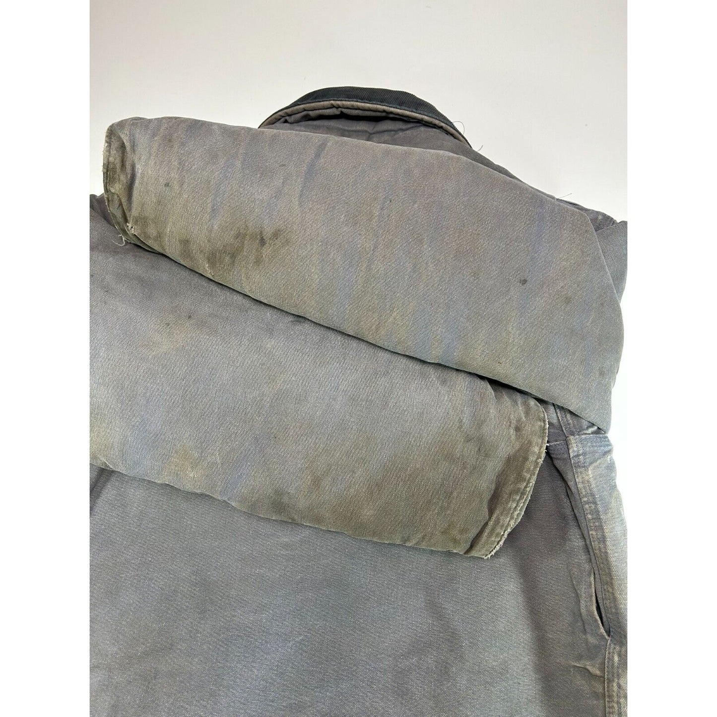 Vintage 90s Carhartt Quilted Lined Canvas Workwear Chore Jacket Size Large Tall