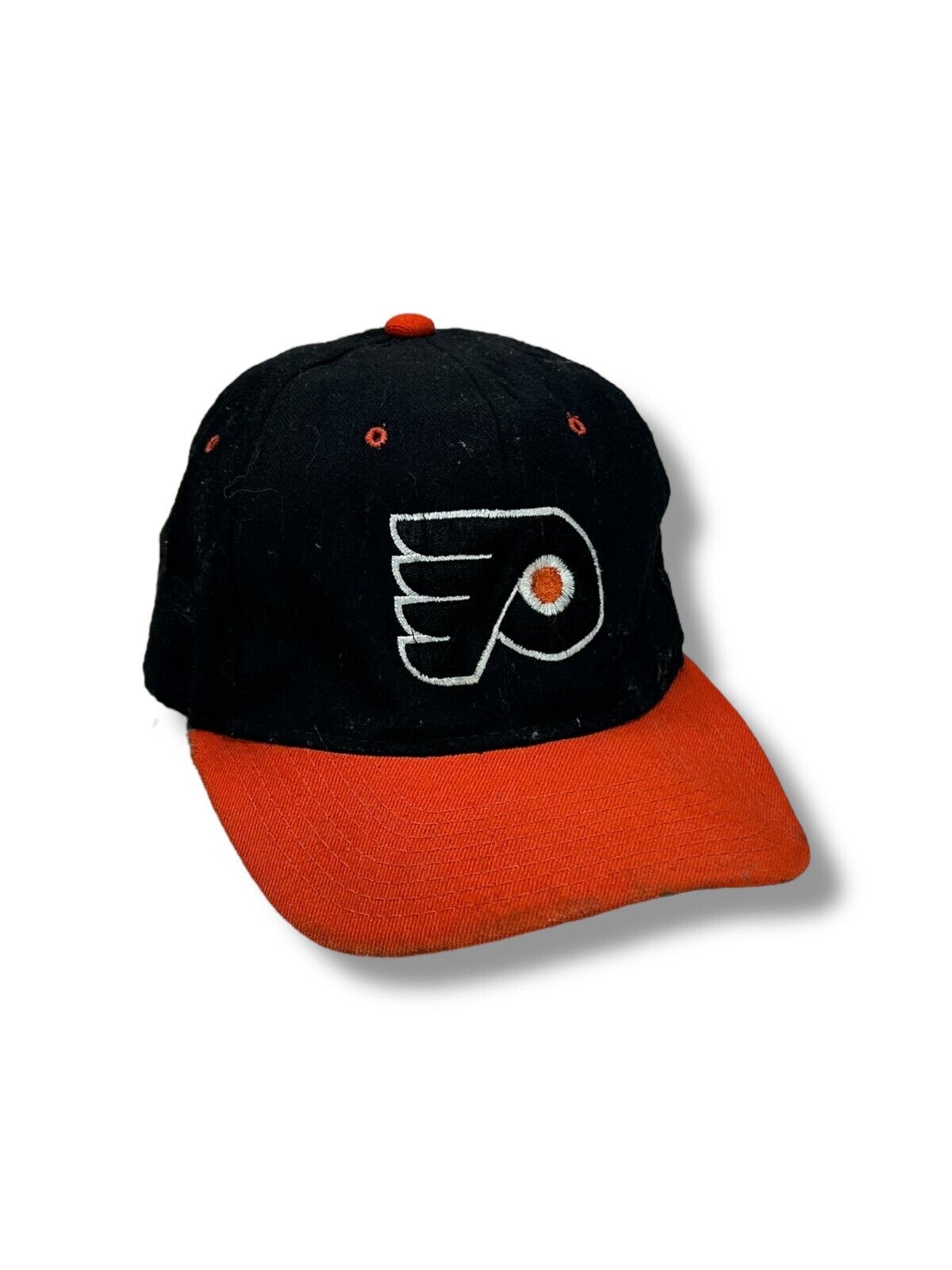 Vintage 90s Philadelphia Flyers NHL Starter Plain Logo Fitted Hat OSFA Black