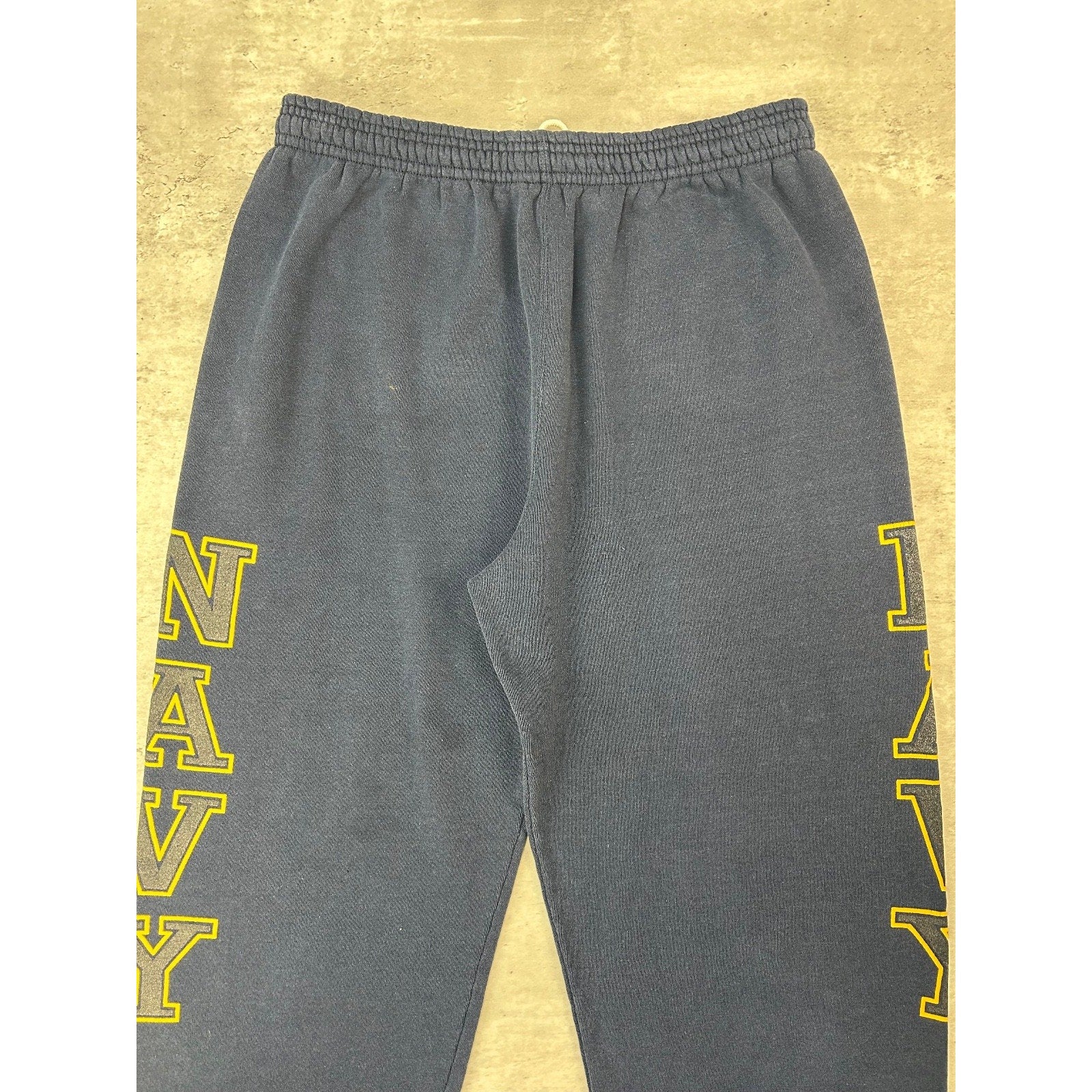 Vintage 80s/90s US NAVY Military Graphic Spellout Sweat Pants Size Large
