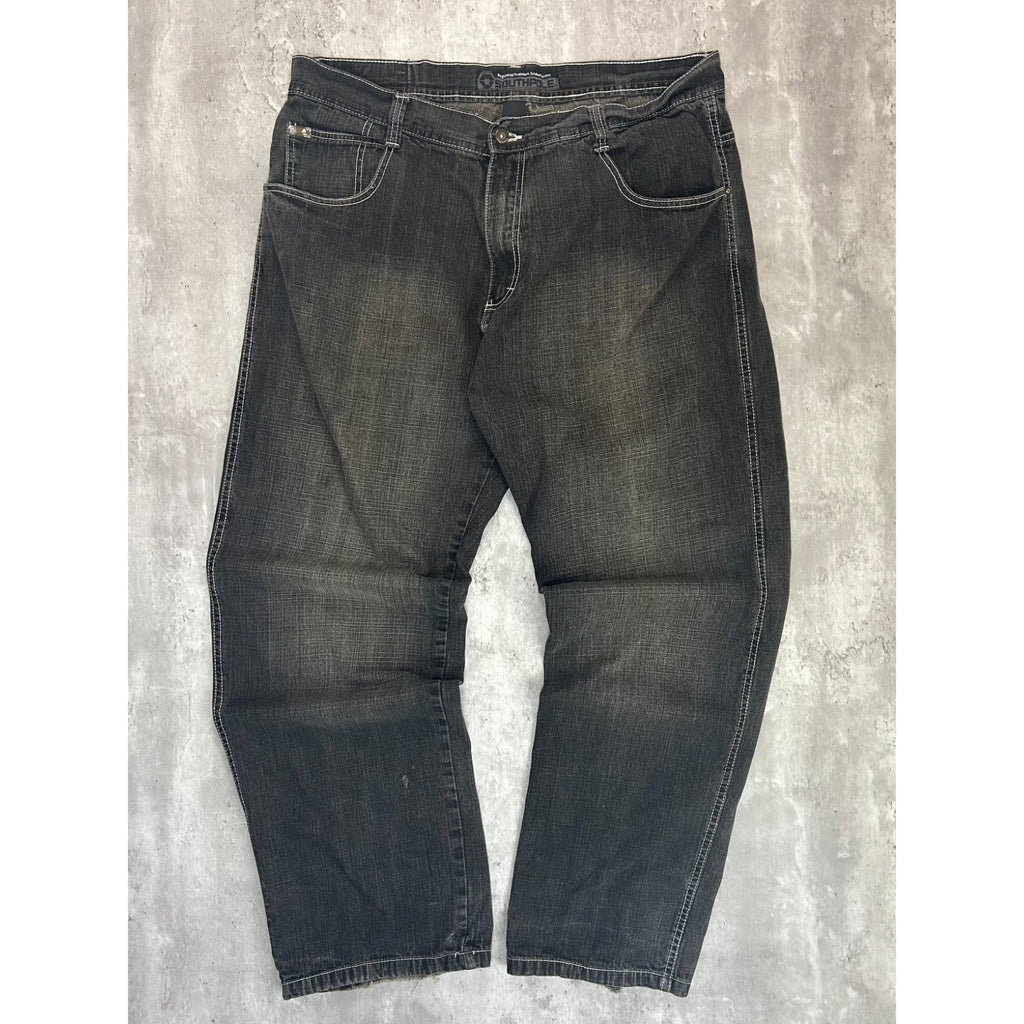 Vintage Y2K Southpole Faded Baggy Fit Black Denim Pants Size 42