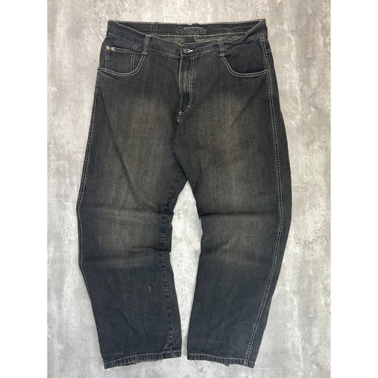 Vintage Y2K Southpole Faded Baggy Fit Black Denim Pants Size 42