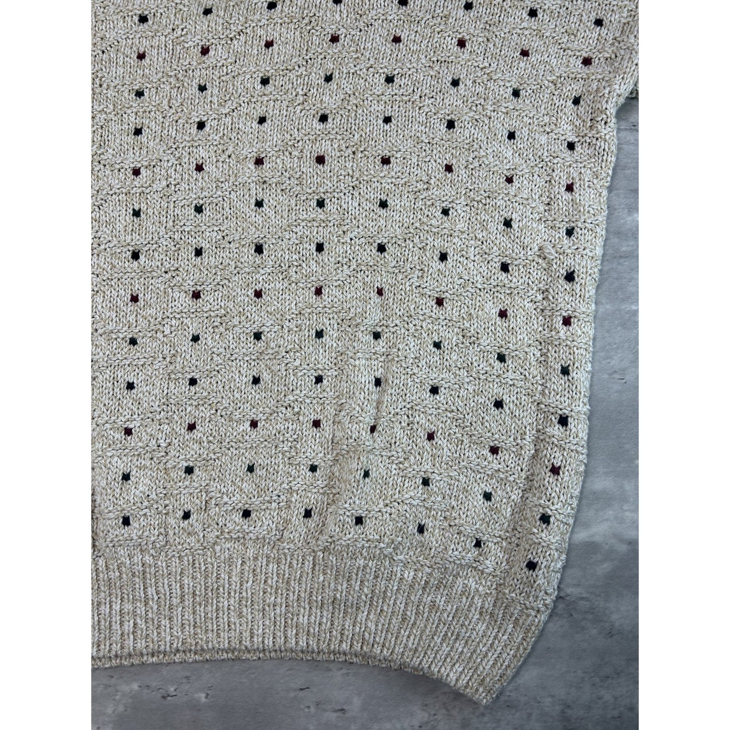 Vintage 90s NWT Naturals Spotted Ribbed Pullover Knit Sweater Size 2XL