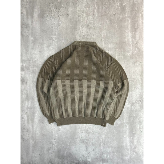 Vintage 90s Golf Paneled Graphic Pullover Ribbed Knit Sweater Size Large