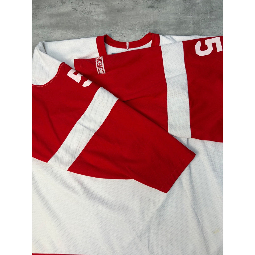 Vintage Nicklas Lidstrom #5 Detroit Red Wings NHL Stitched Hockey Jersey Sz 2XL