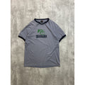 Vintage Y2K Quiksilver Spellout Logo Graphic Ringer T-Shirt Size Large