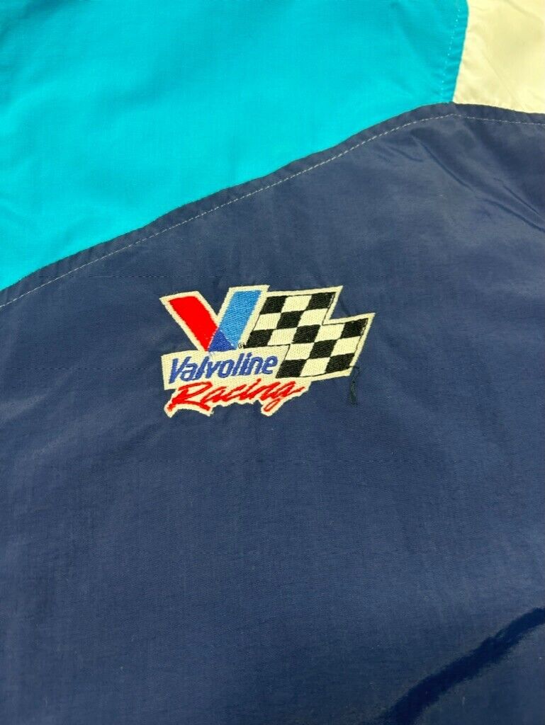 Vintage 90s Mark Martin #6 Valvoline Racing Nascar Nylon Jacket Size Large