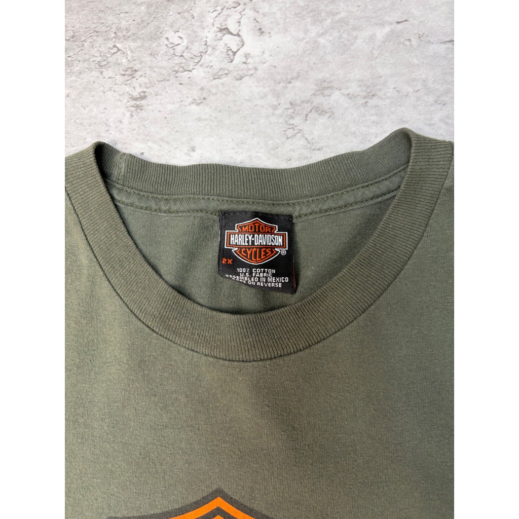 Vintage 2000 Harley Davidson Eagle Graphic Bikers Rule T-Shirt Size 2XL