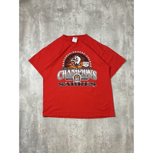 Vintage 1999 Buffalo Sabres NHL Goat Head Conference Champs T-Shirt Size XL