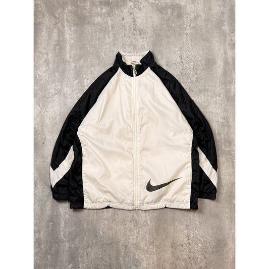 Vintage 90s Nike Graphic Swoosh Nylon Two Tone Windbreaker Jacket Size XL YOUTH