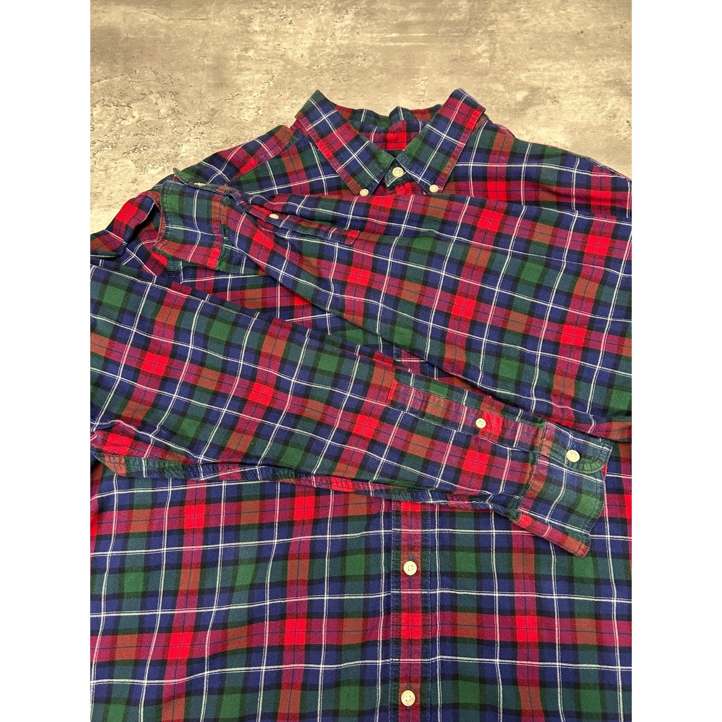 Chaps Ralph Lauren Plaid Long Sleeve Button Up Shirt Size 2XL