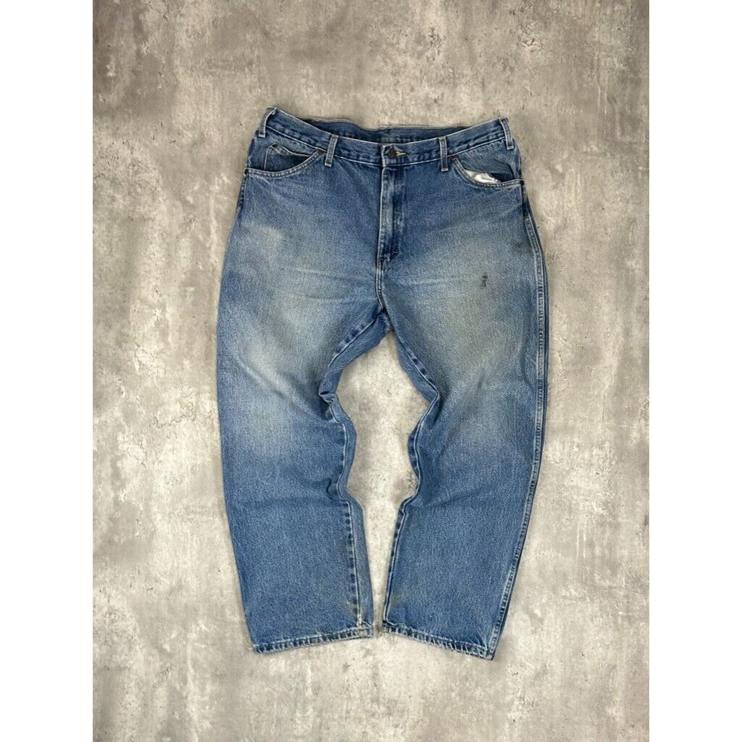 Vintage Dickies Medium Wash Denim Workwear Pants Size 38 Blue