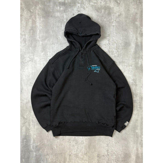Vintage 90s Carolina Panthers NFL Embroidered Hooded Starter Sweatshirt Sz Small