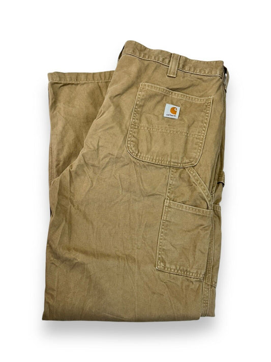 Vintage Carhartt Canvas Work Wear Carpenter Pants Size 40W Beige