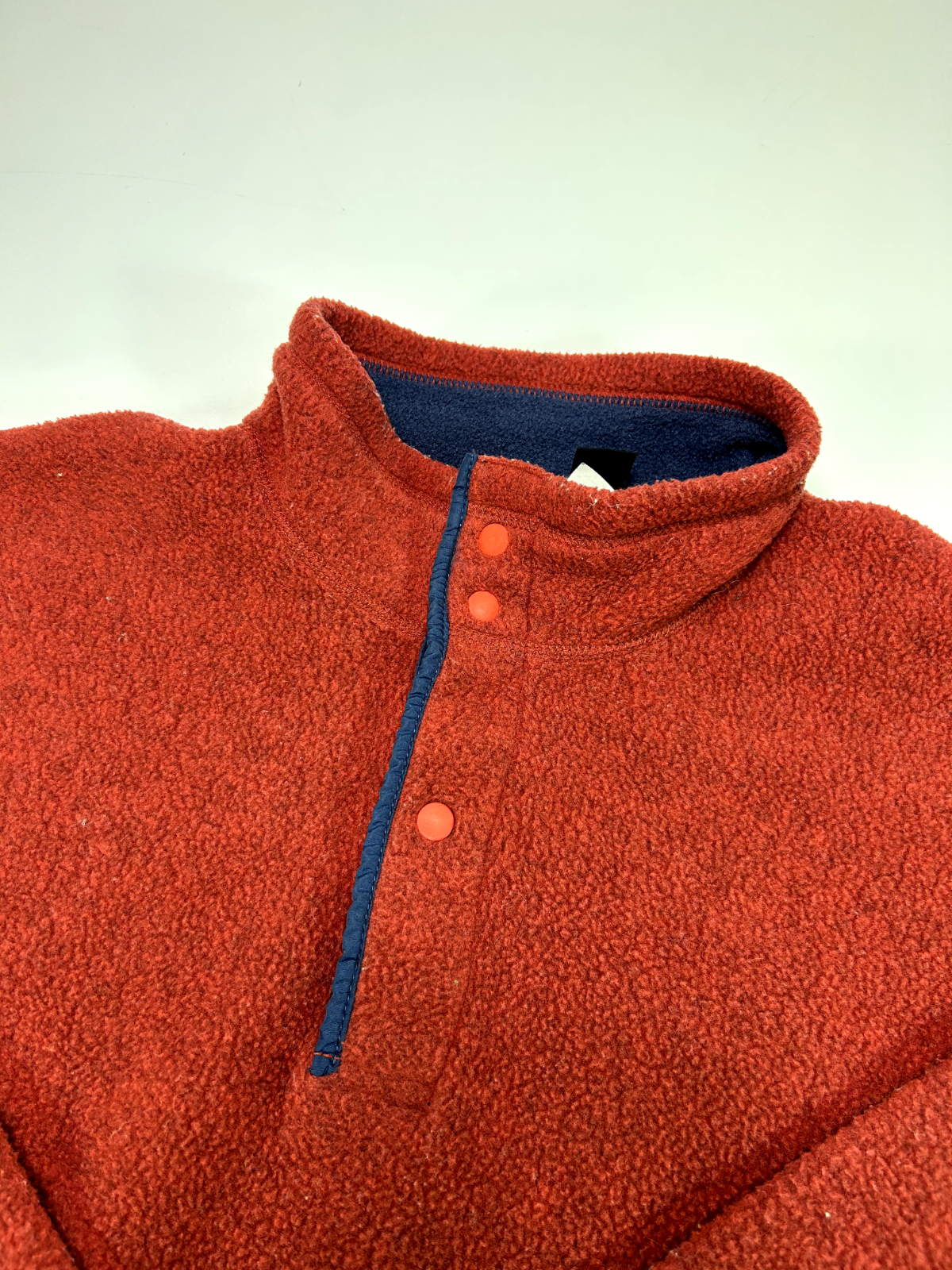 Vintage 90s Patagonia 1/4 Button Pull Over Fleece Sweatshirt Size Medium Red