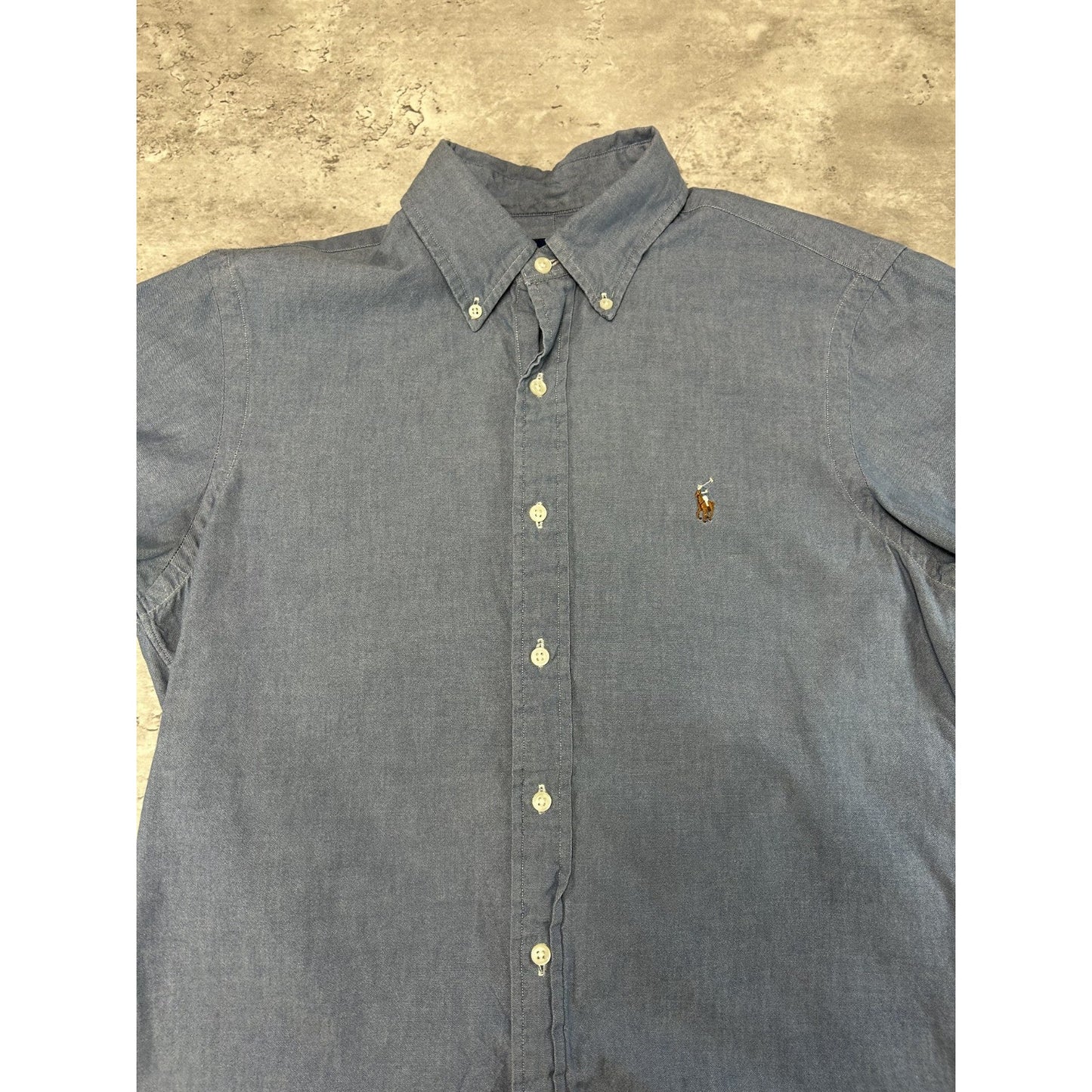 Vintage Polo Ralph Lauren Embroidered Reworked Cropped Button Up Shirt Sz Small