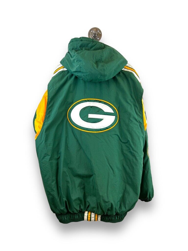 Vintage 90s Green Bay Packers Insulated Full Zip Starter NFL Jacket Size 2XL