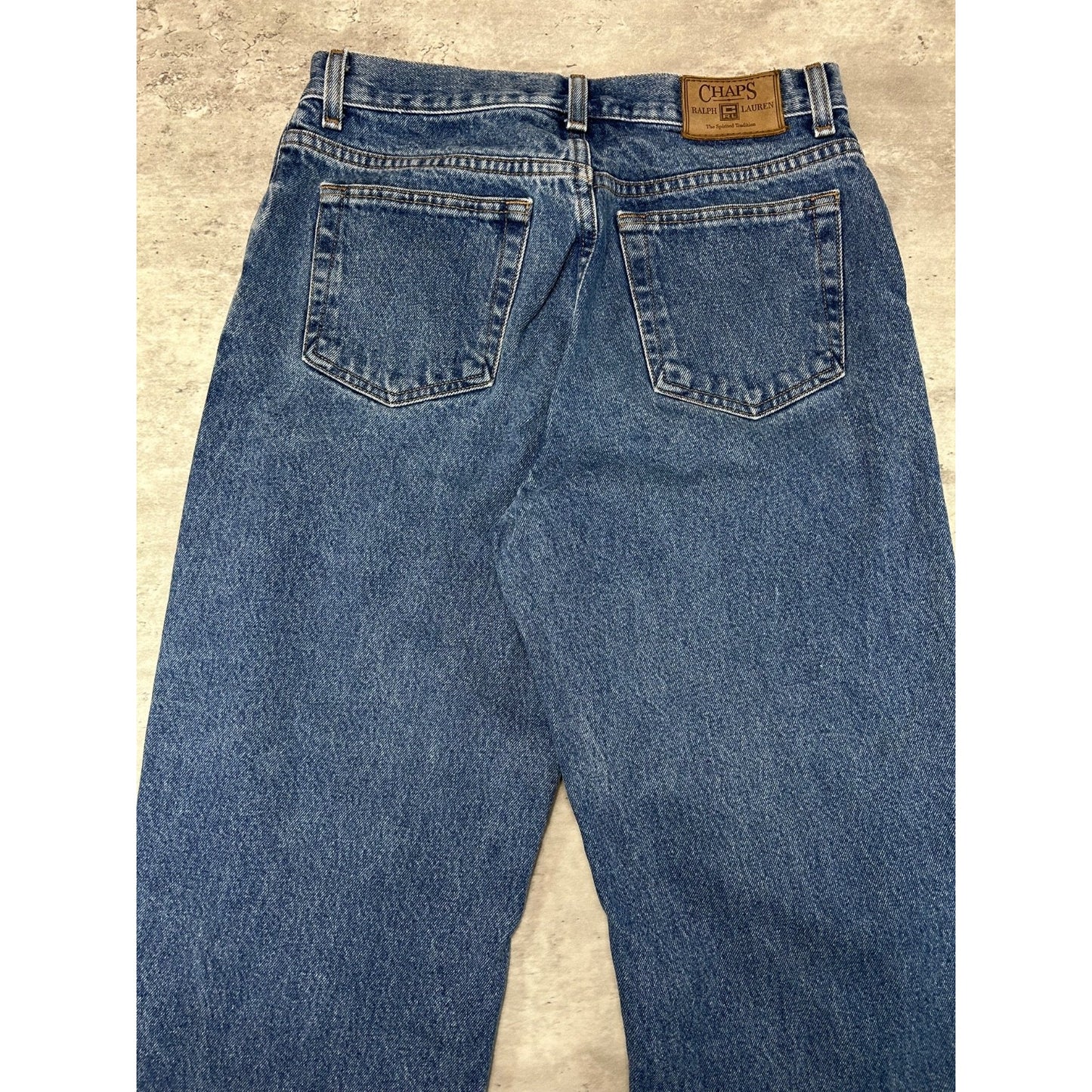Vintage Chaps Medium Wash Denim Pants Size 30 Blue