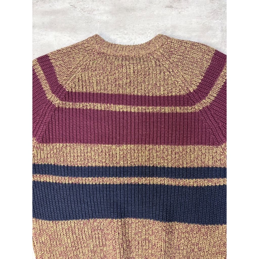 Vintage 90s Oakton Striped Pullover Knit Sweater Size Medium