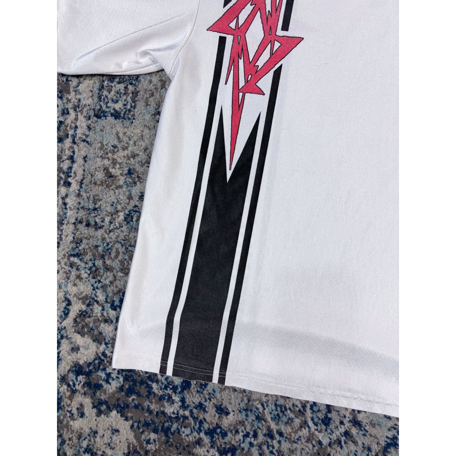 Vintage 90s Metallica Metal Band Spellout Collared Soccer Jersey Size XL