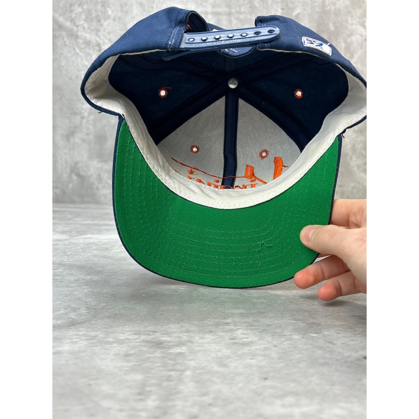 Vintage 90s Virginia Cavaliers NCAA Embroidered Spellout Snapback Hat OSFA