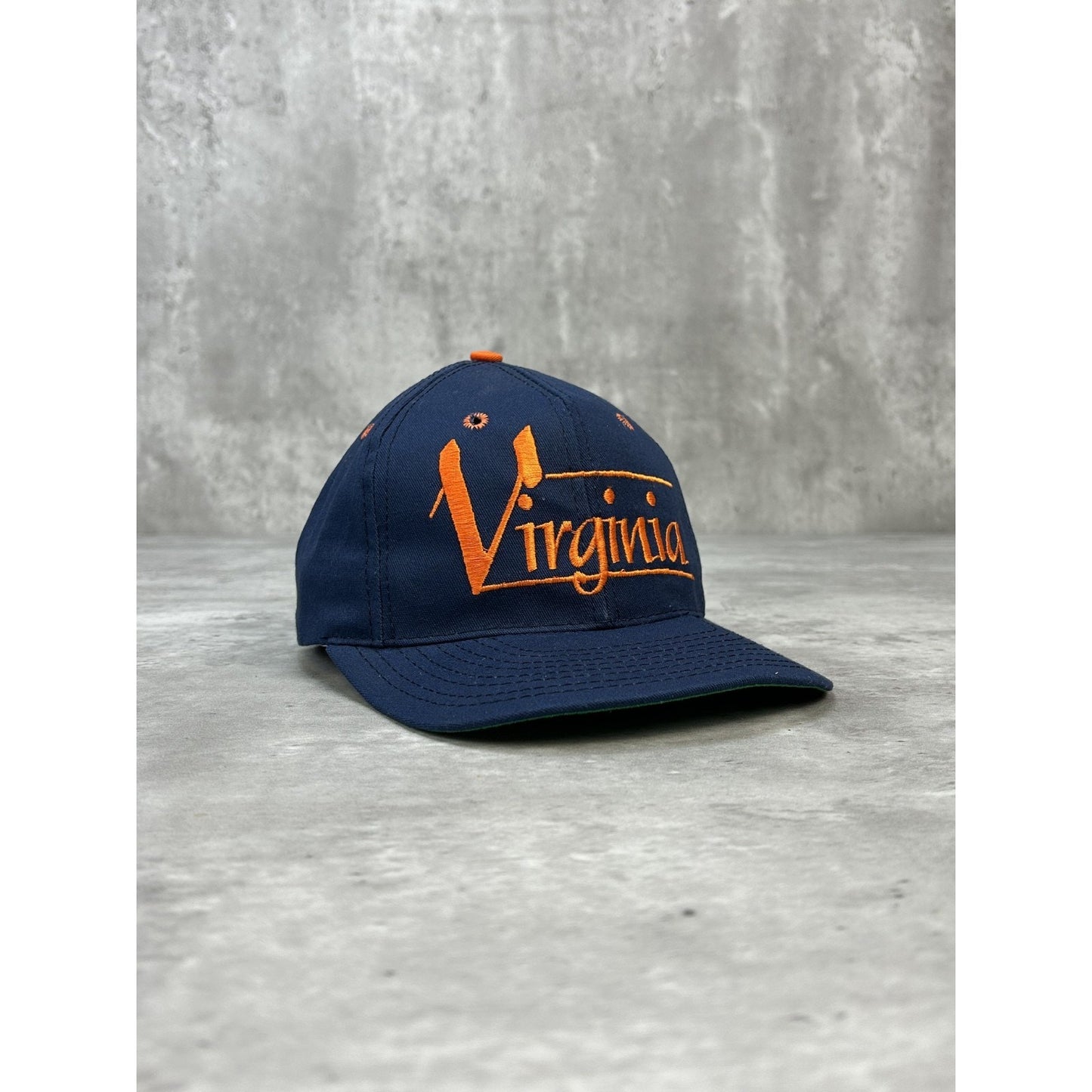 Vintage 90s Virginia Cavaliers NCAA Embroidered Spellout Snapback Hat OSFA