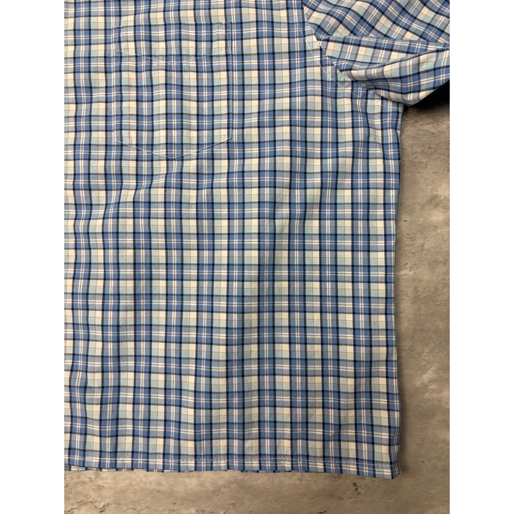 Croft & Barrow Plaid Single Pocket Reworked Cropped Button Up Shirt Size XL