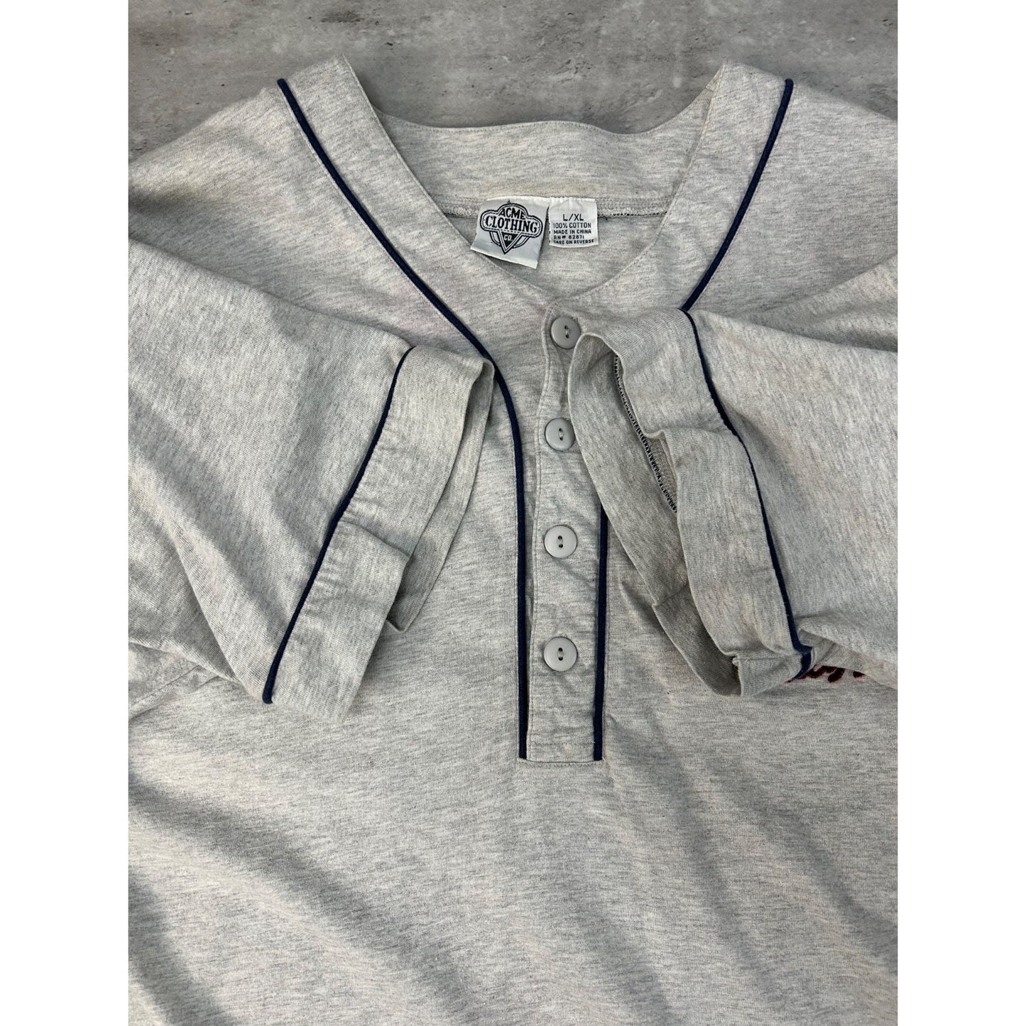 Vintage 90s Looney Tunes Bugs Bunny Embroidered Baseball Jersey Size XL