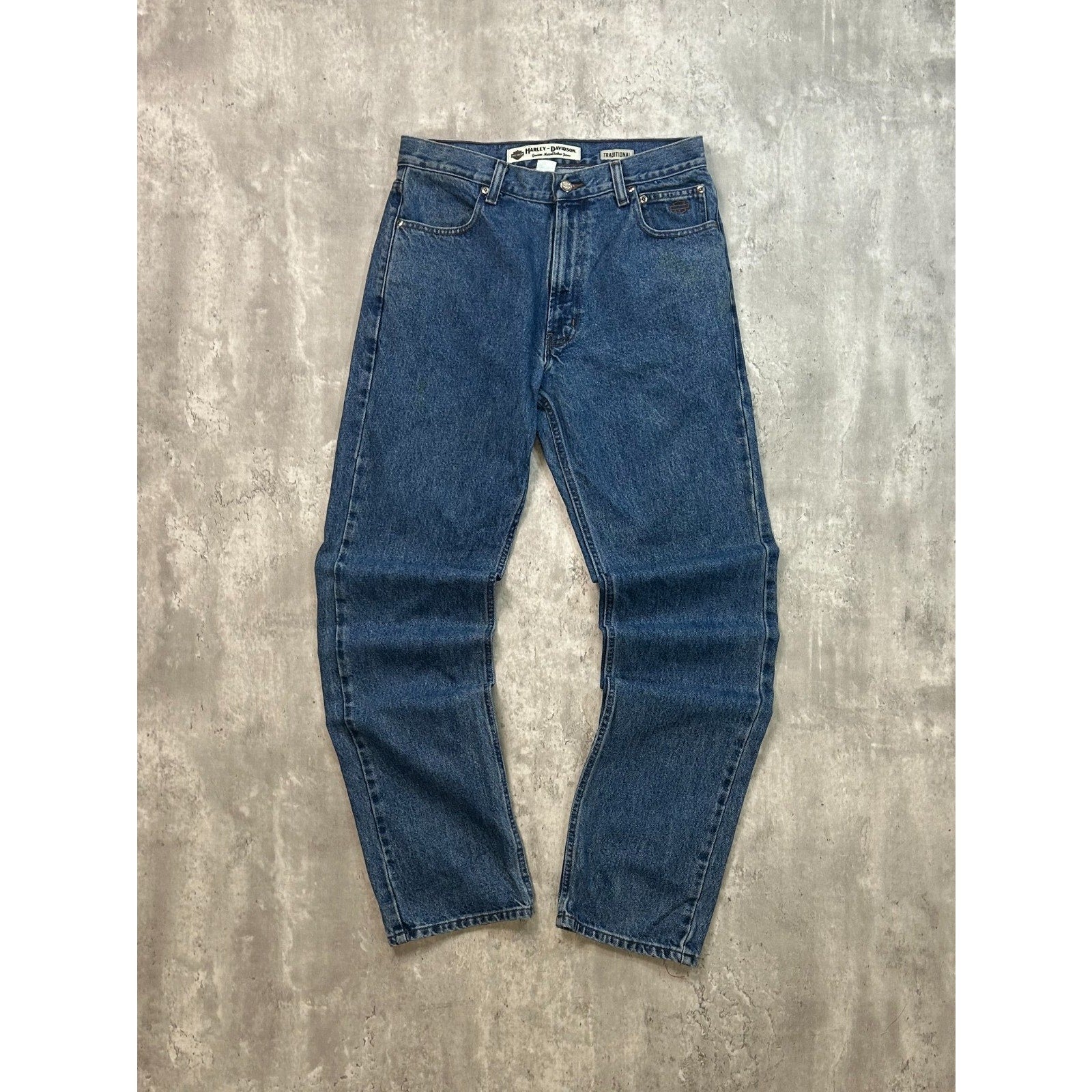 Vintage Harley Davidson Dark Wash Denim Pants Size 32