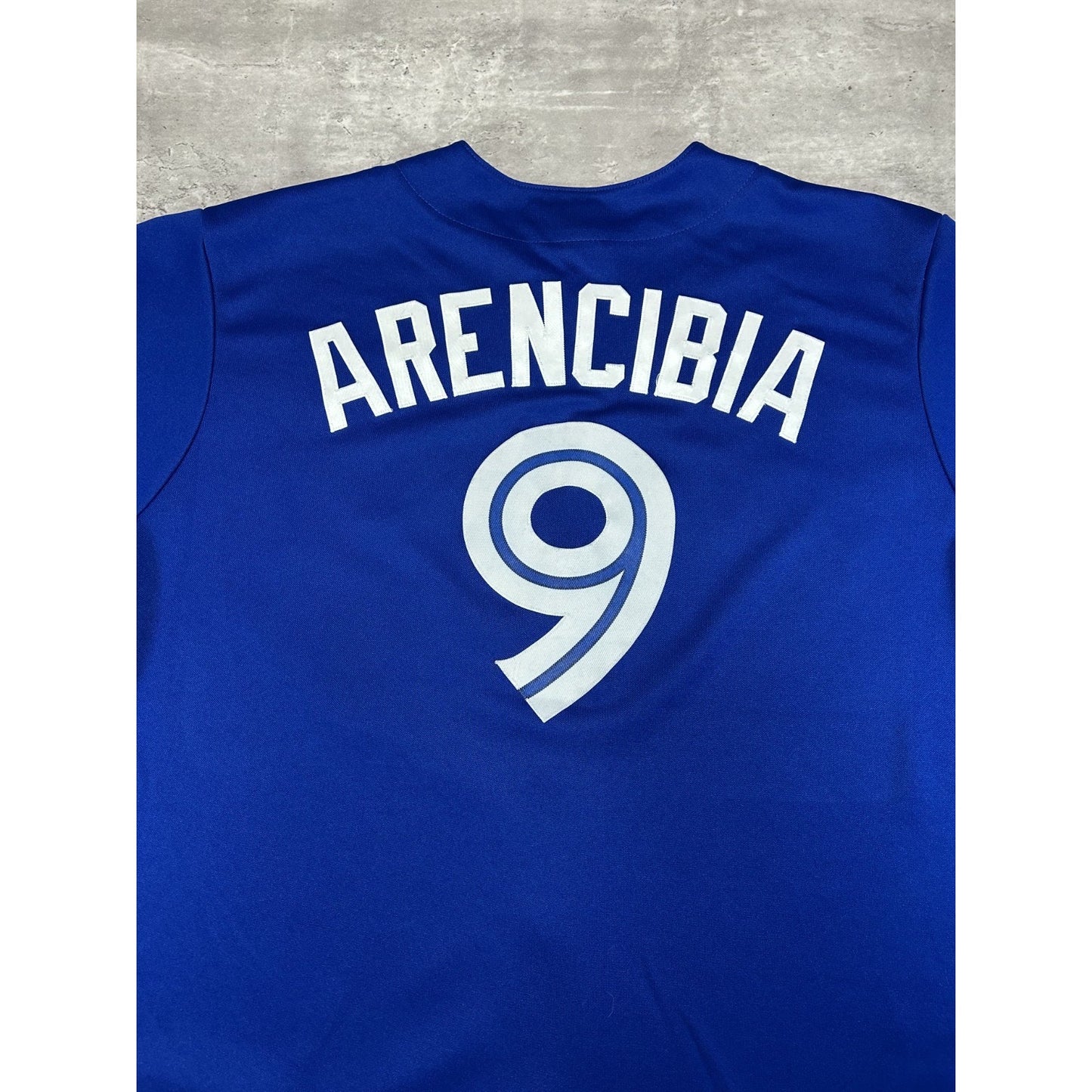 Vintage J.P. Arencibia #9 Toronto Blue Jays MLB Majestic Baseball Jersey Sz 2XL