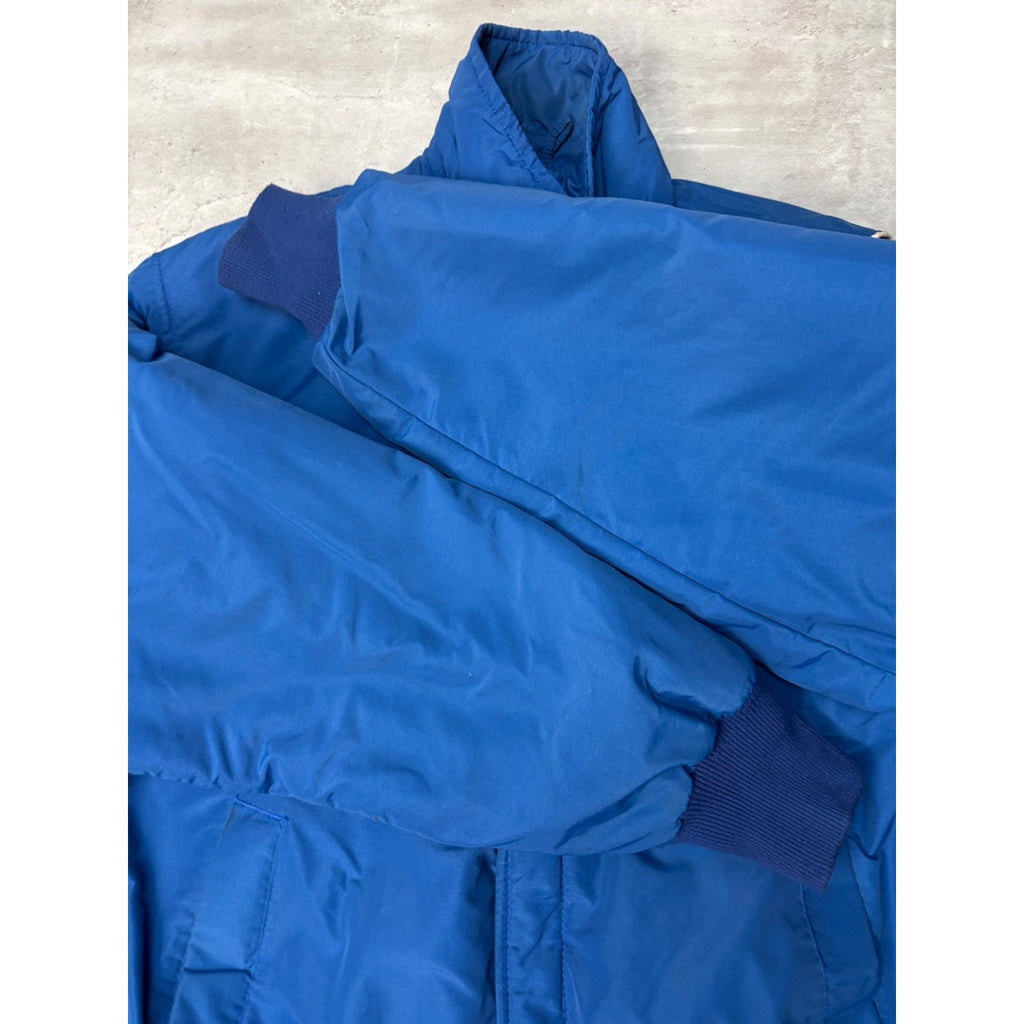 Vintage 90s Miller Lite Embroidered Full Zip Insulated Bomber Jacket Size Large