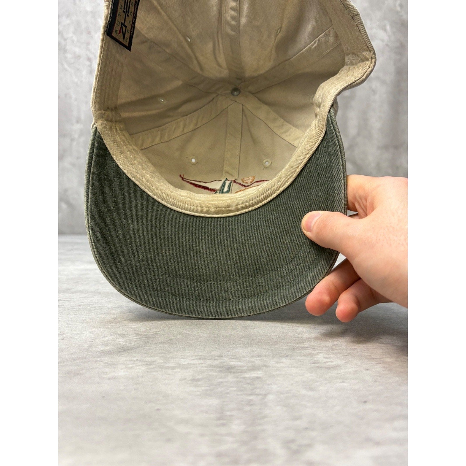 Vintage Painted Desert Golf Club Embroidered Spellout Logo Strapback Hat OSFA