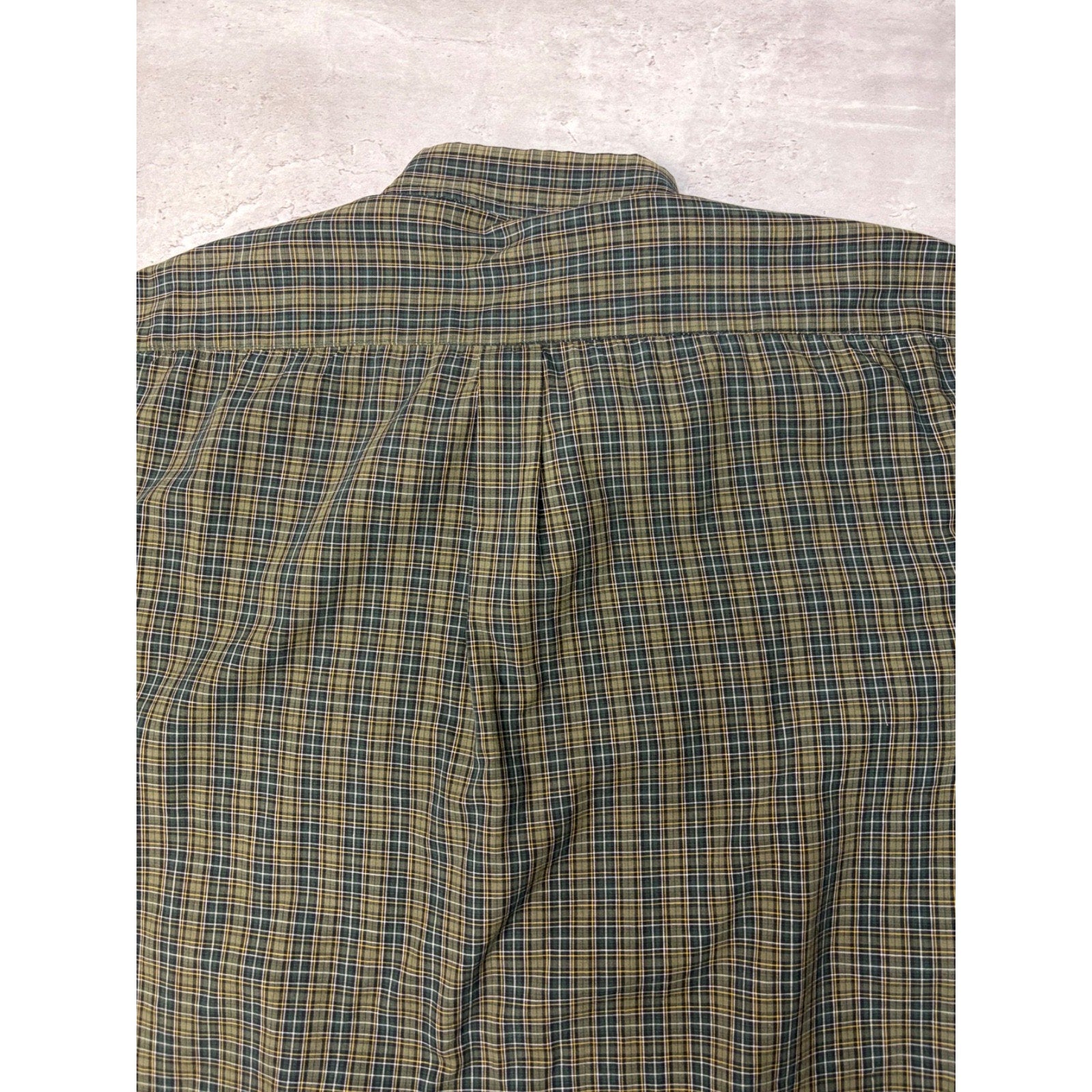 Vintage Basic Editions Single Pocket Plaid Cropped Button Up Shirt Size Large