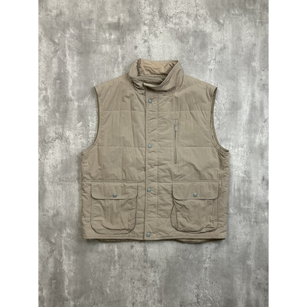 Vintage 90s L.L. Bean Insulated Full Zip Nylon Vest Size Large