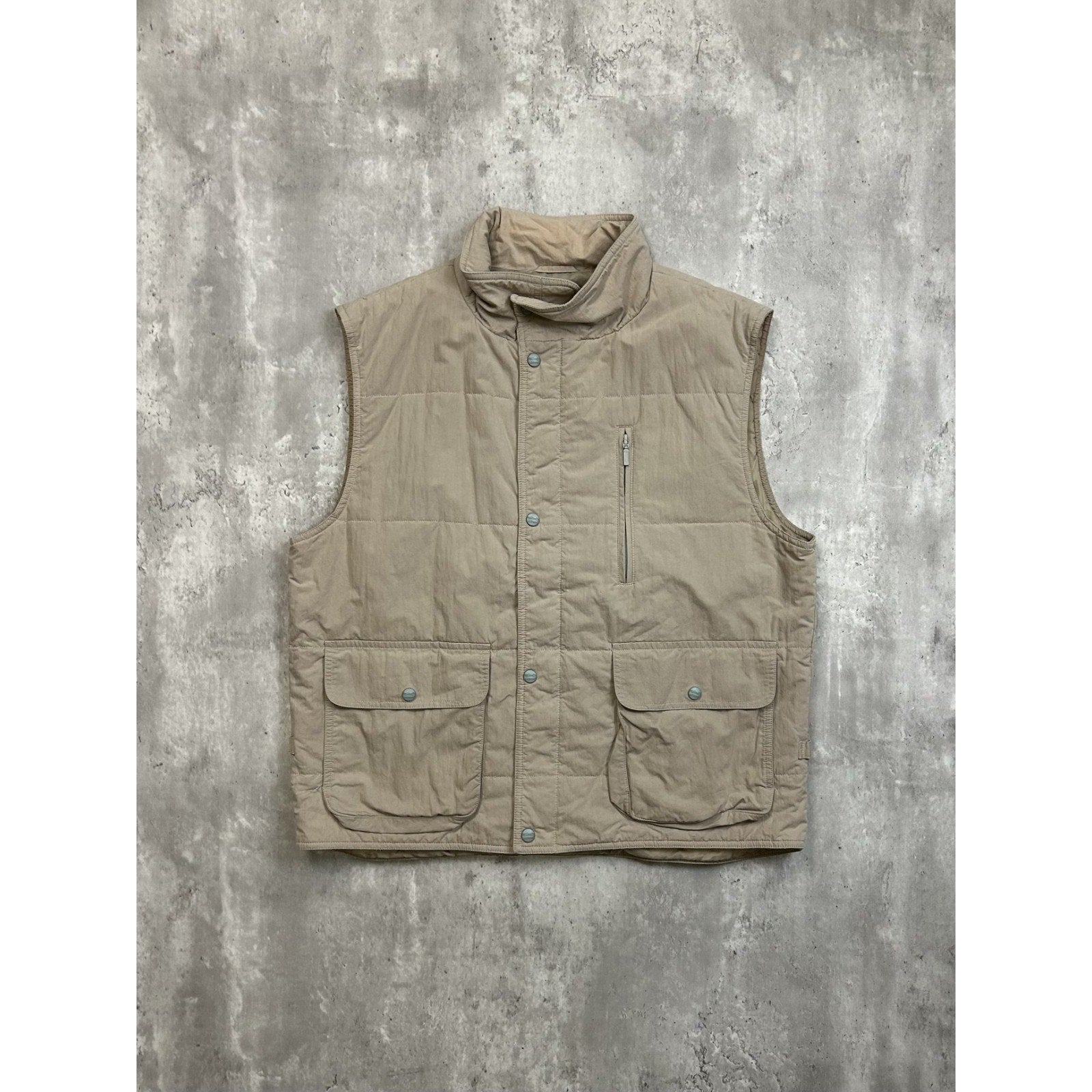Vintage 90s L.L. Bean Insulated Full Zip Nylon Vest Size Large