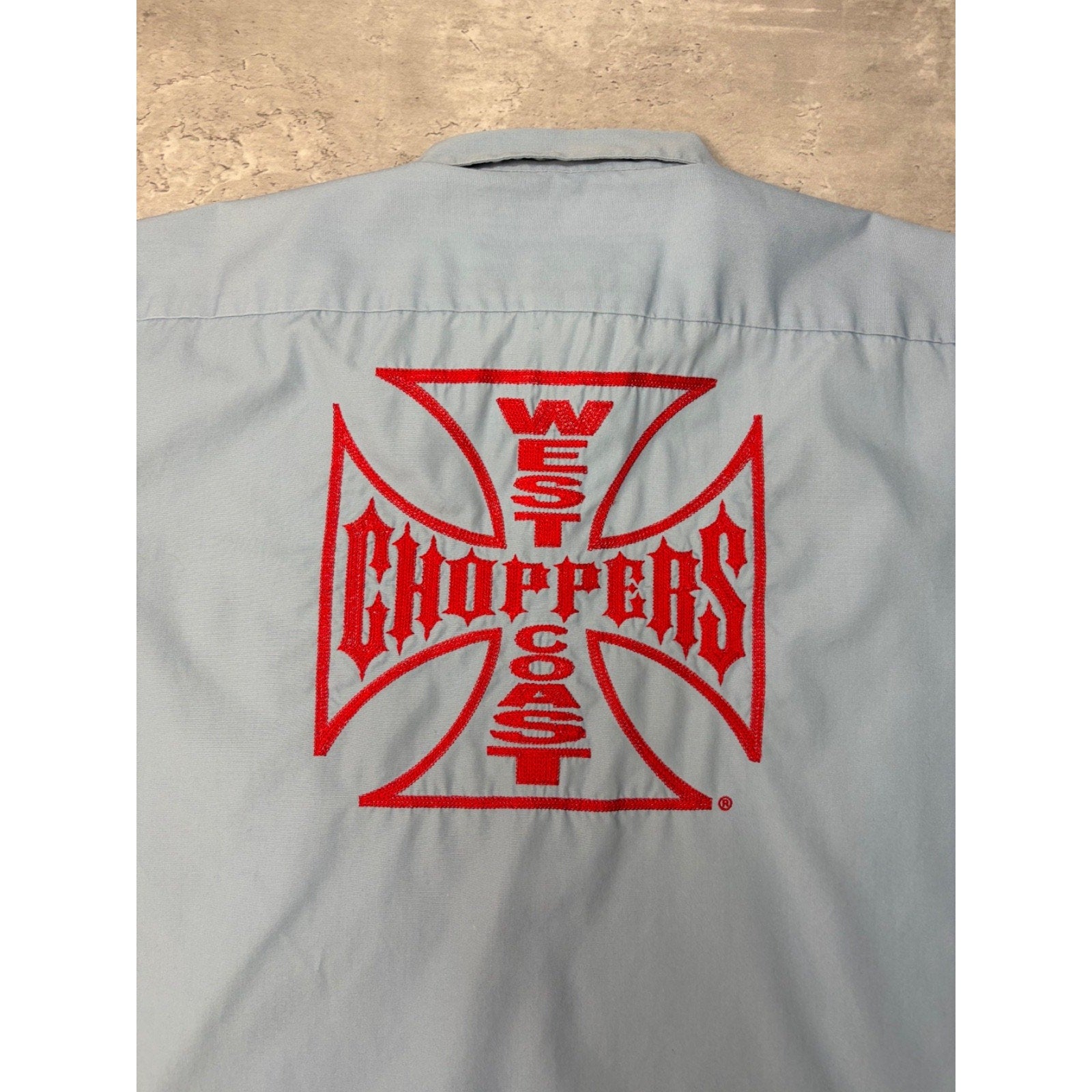 Vintage West Coast Choppers Jesse James Cropped Button Up Shirt Size XL