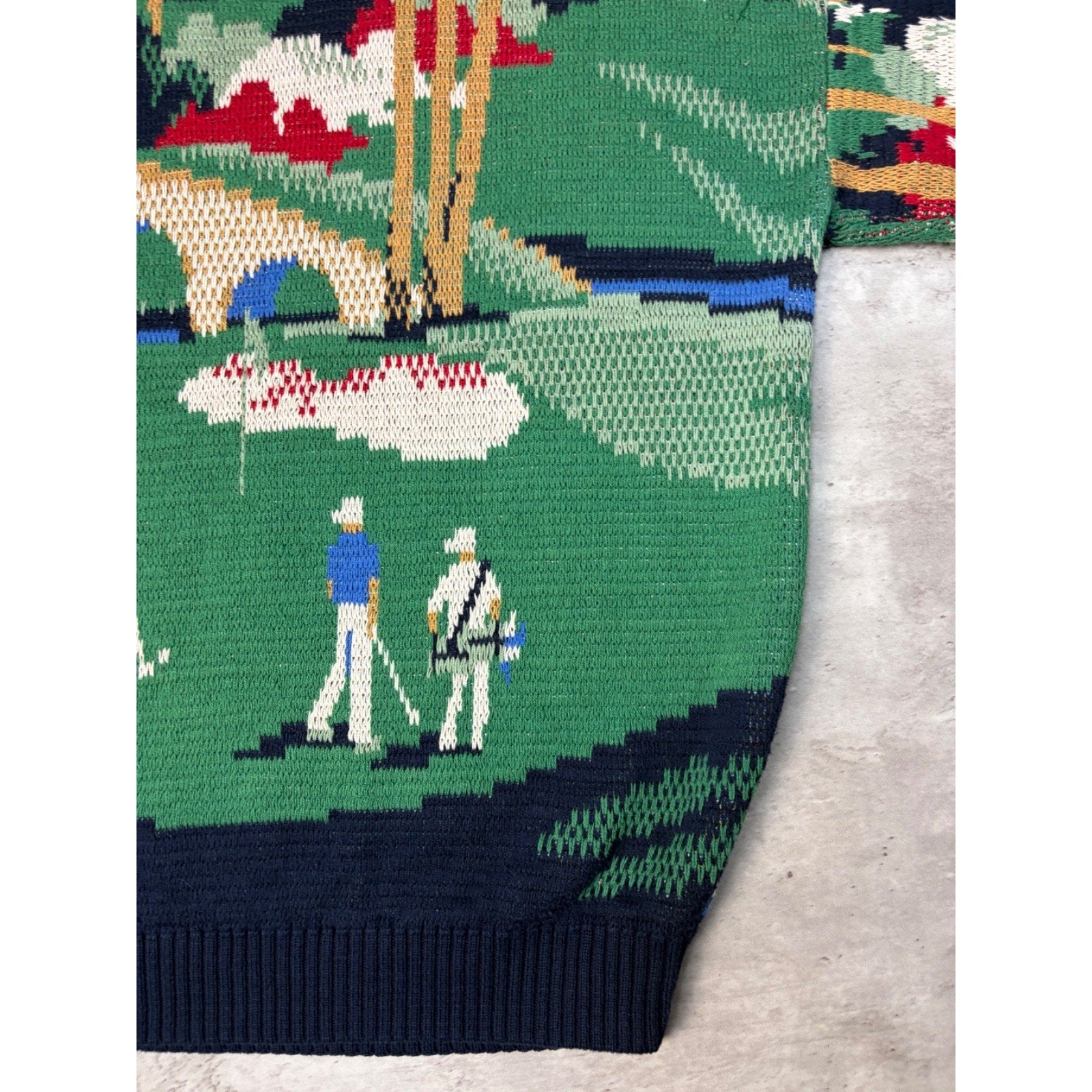 Vintage 90s Crossings Golf All Over Print Knit Sweater Size Large